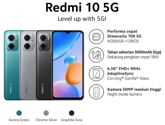 HP Redmi 10 5G Terbaru